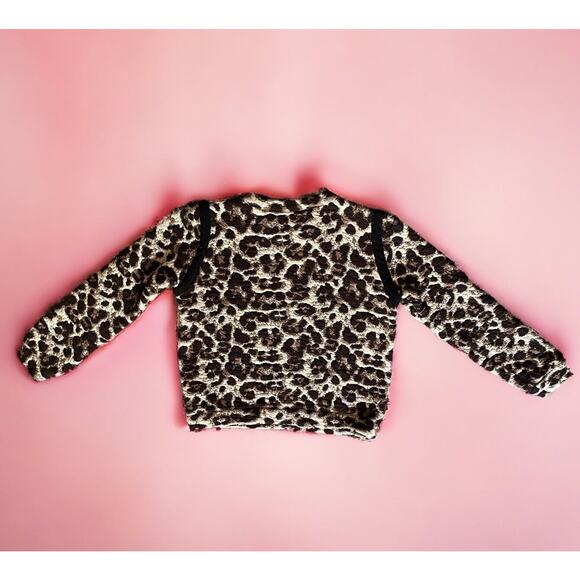 Rachel Comey Couture WOMENS Leopard Print Chunky Textured Sweatshirt Top 6 M - Picture 9 of 12